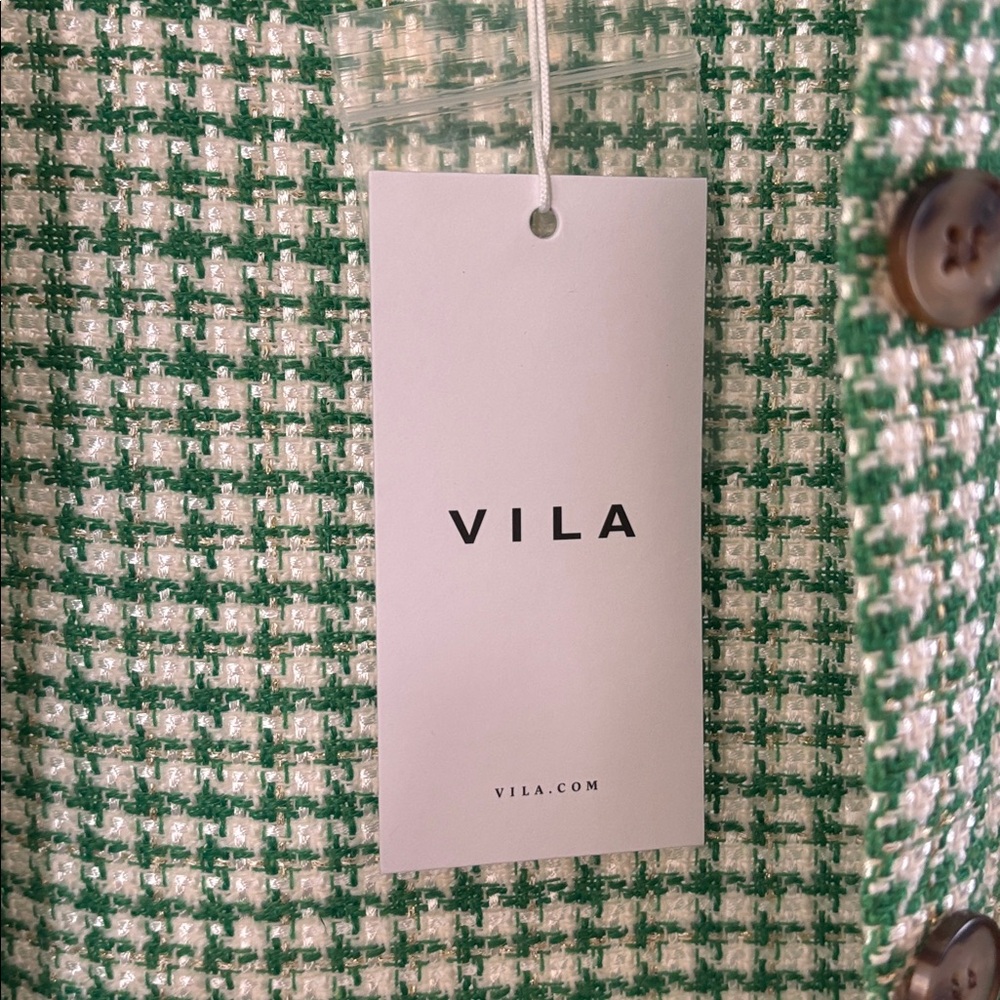 Green Houndstooth Shacket - Picture 3 of 6